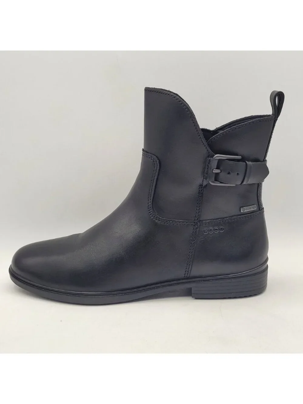 Ecco Touch 15 Buckle GTX Women's Size 6 to 6.5 EU 37 Leather Ankle Boot Black - Picture 4 of 12